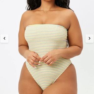 Frankie’s Bikinis Terry Strapless Swimsuit